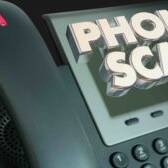 Phone Scam Fraud Call Solicitation Words 3d Illustration