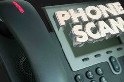 Phone Scam Fraud Call Solicitation Words 3d Illustration