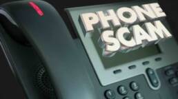 Phone Scam Fraud Call Solicitation Words 3d Illustration