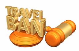 Travel Ban Law Legal Gavel Concept 3D Illustration