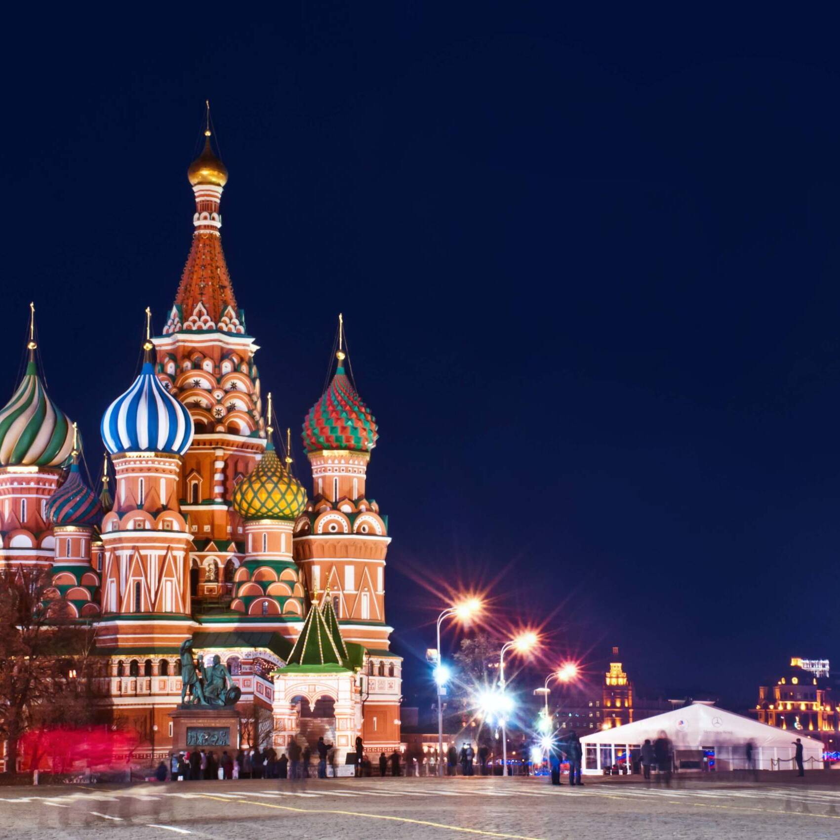 Moscow St. Basil's Cathedral Night Shot