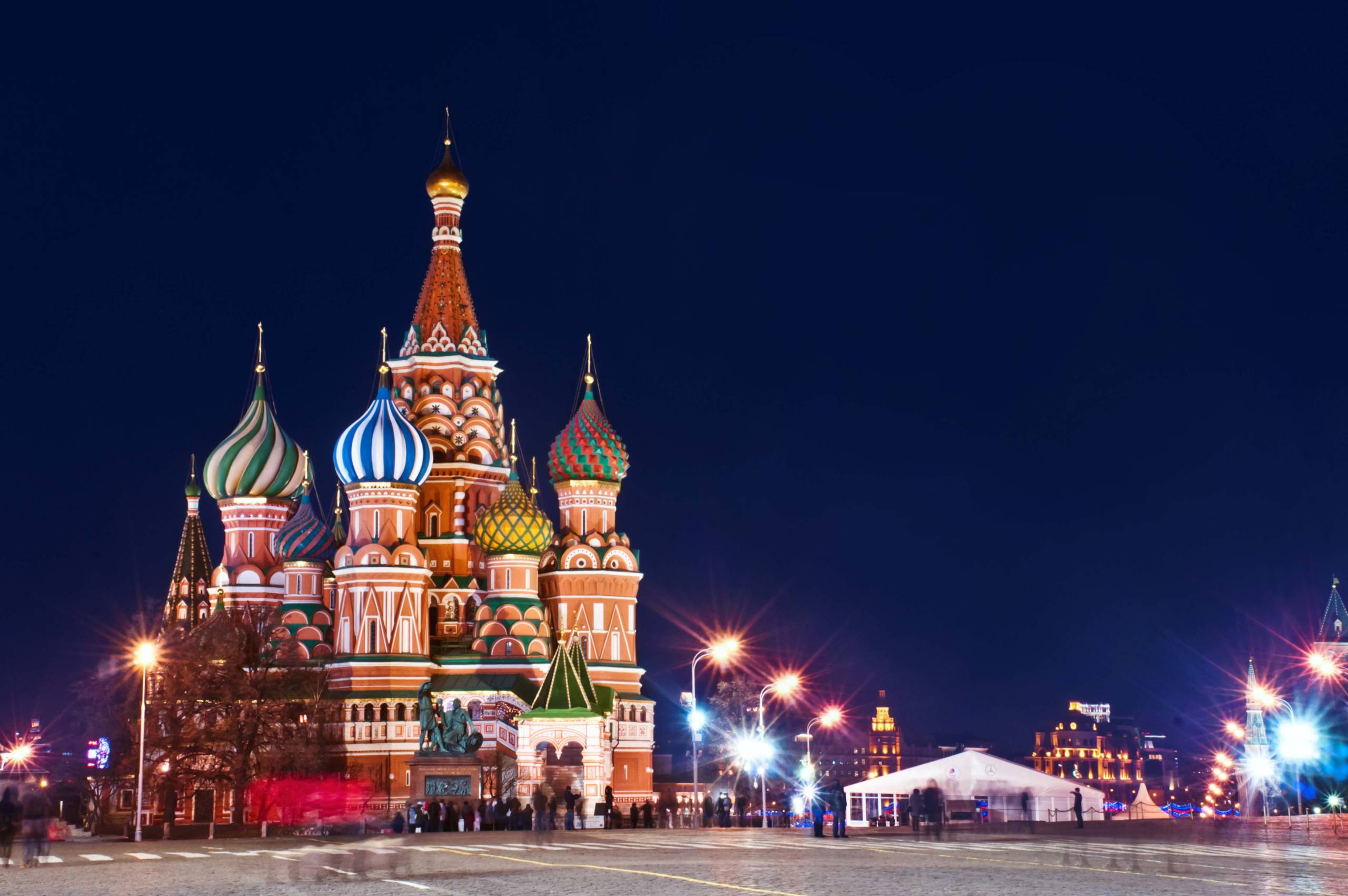 Moscow St. Basil's Cathedral Night Shot