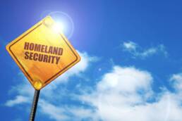 homeland security, 3D rendering, traffic sign