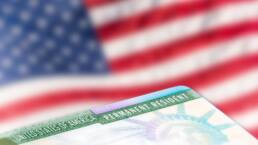 American permanent resident card, immigration concept