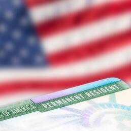 American permanent resident card, immigration concept