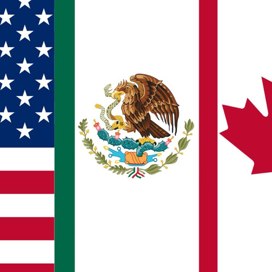 BIL NAFTA US Canada Mexico Flags2