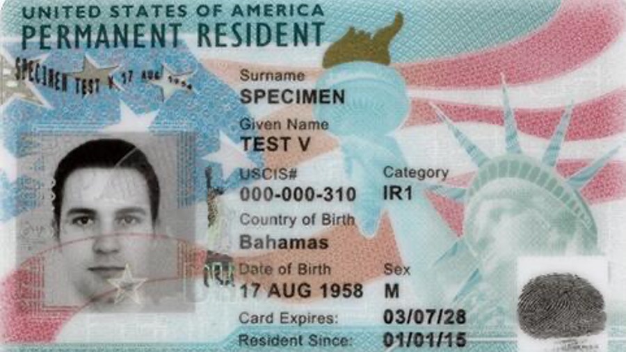 Resident Alien Card