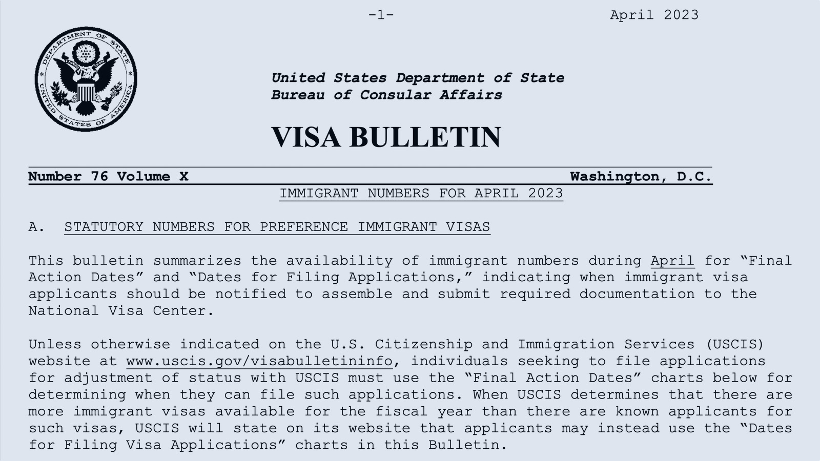 travel.gov visa bulletin