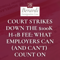 Federal Court Strikes Down Trump $100k H1B Fee