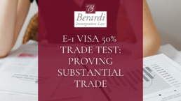 E 1 Visa 50% Trade Test Proving Substantial Trade