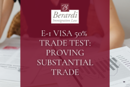 E 1 Visa 50% Trade Test Proving Substantial Trade