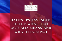 Haiti TPS Ended