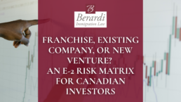 Franchise, Existing Company, or New Venture An E 2 Risk Matrix for Canadian Investors