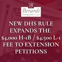 New DHS Rule Expands the $4,000 H 1B $4,500 L 1 Fee to Extension Petitions
