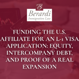 Funding the U.S. Affiliate for an L 1 Visa Application Equity, Intercompany Debt, and Proof of a Real Expansion