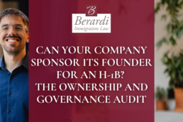 Can Your Company Sponsor Its Founder for an H 1B The Ownership and Governance Audit