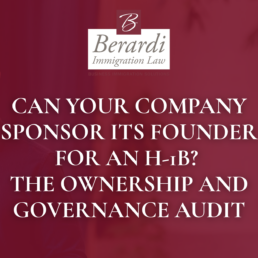 Can Your Company Sponsor Its Founder for an H 1B The Ownership and Governance Audit